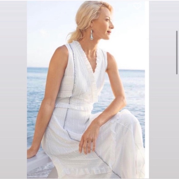 Soft Surroundings Dress Villette White Lace Summer Sz PM off white - Picture 2 of 11